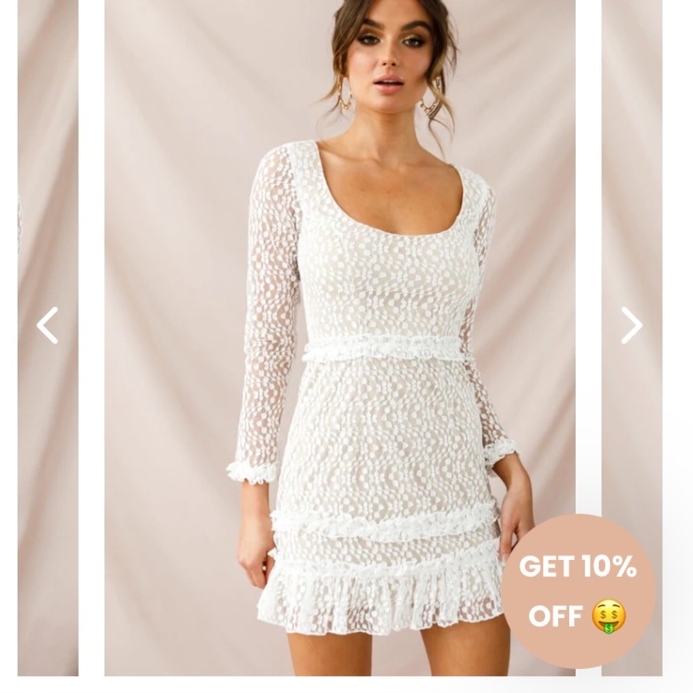 Selfie Leslie white dress